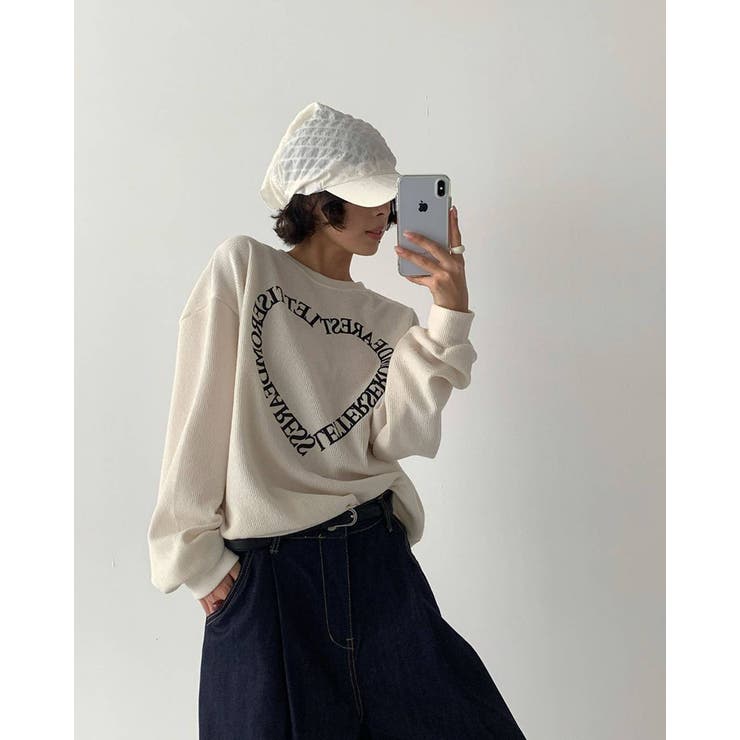 フロントハートレタリングニット スウェット オーバーフィット | RAKUku | 詳細画像10 