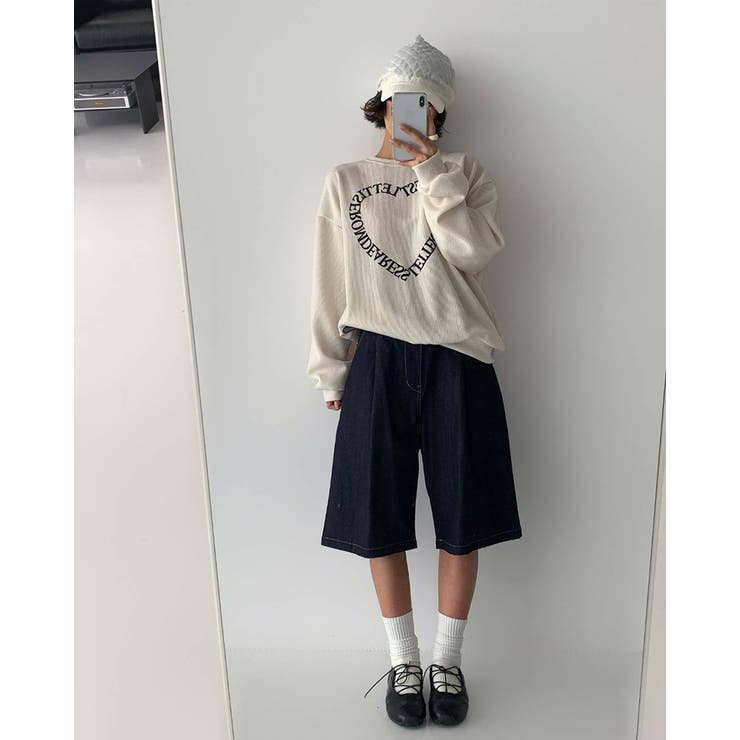 フロントハートレタリングニット スウェット オーバーフィット | RAKUku | 詳細画像3 