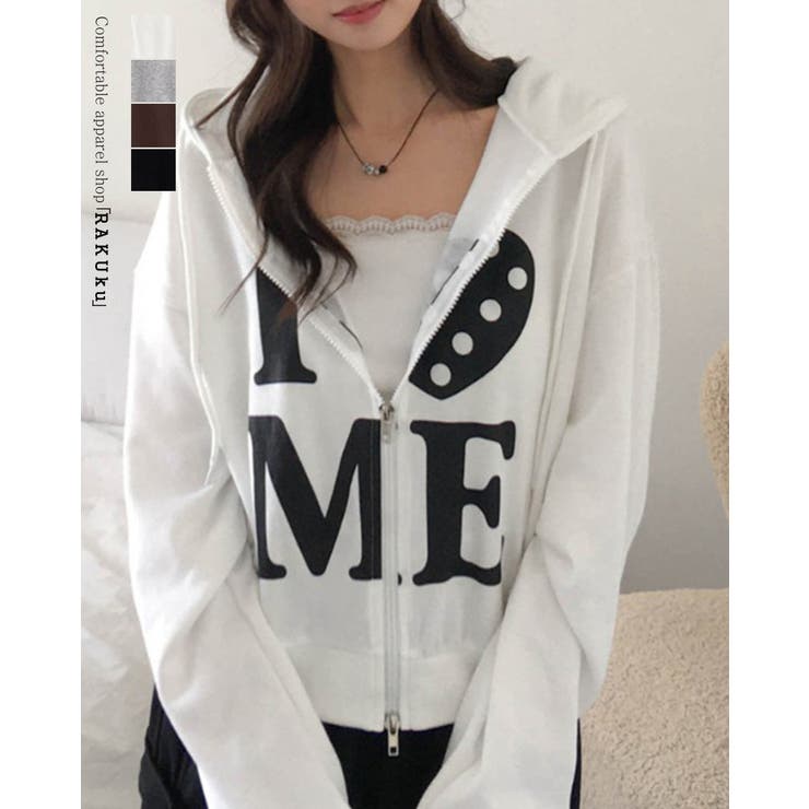 4color アイラブミー ジップアップパーカー | RAKUku | 詳細画像1 