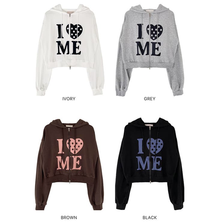 4color アイラブミー ジップアップパーカー | RAKUku | 詳細画像4 