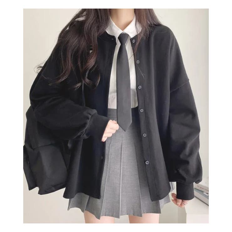 2color ラウンドボタンカーディガン スウェット | RAKUku | 詳細画像2 