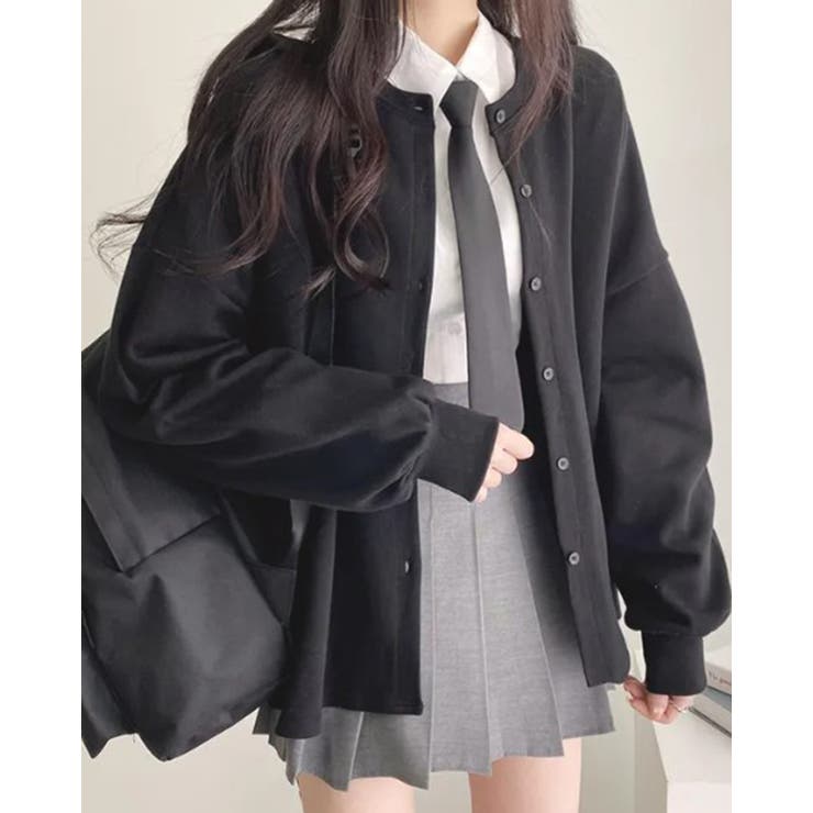 2color ラウンドボタンカーディガン スウェット | RAKUku | 詳細画像3 