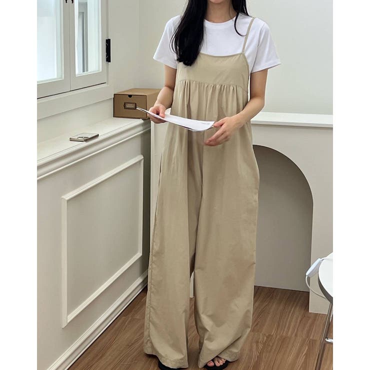 【2color】リラックスワイドサロペット オールインワン キャミサロペット | RAKUku | 詳細画像2 