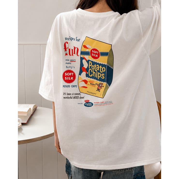 【3color】 ヴィンテージポテトプリント オーバーTシャツ | RAKUku | 詳細画像3 