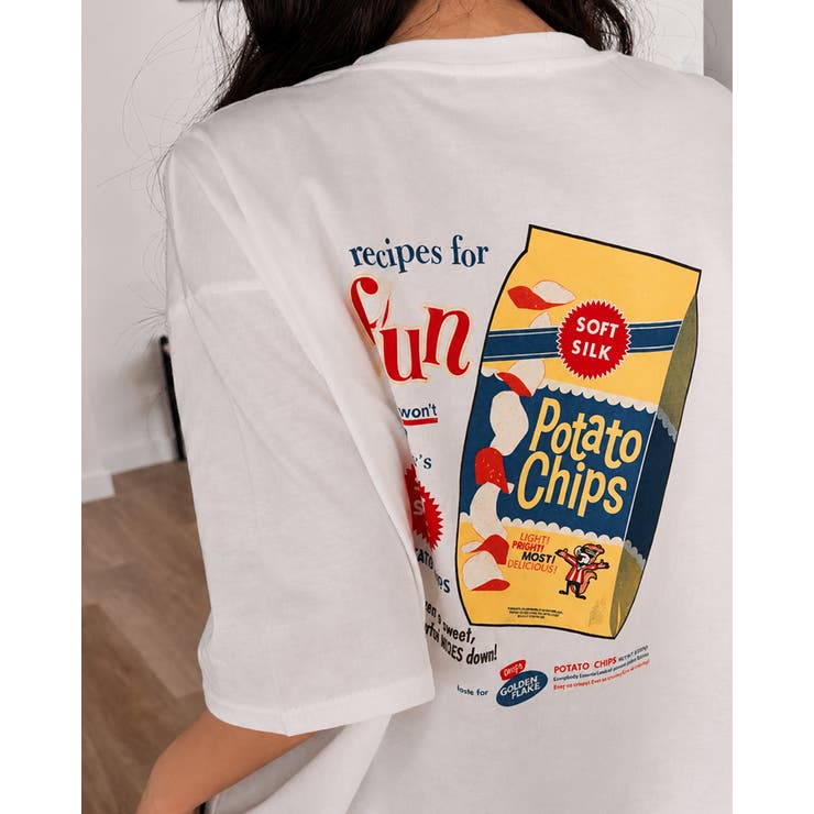 【3color】 ヴィンテージポテトプリント オーバーTシャツ | RAKUku | 詳細画像4 