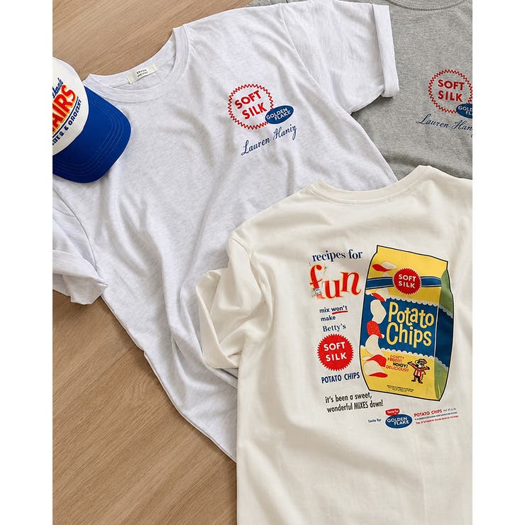 【3color】 ヴィンテージポテトプリント オーバーTシャツ | RAKUku | 詳細画像6 