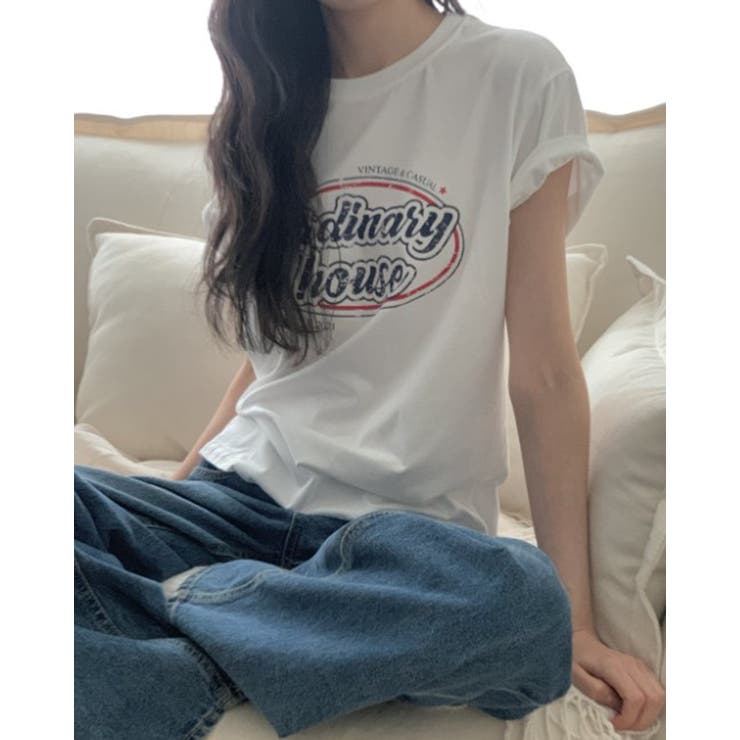 【3color】 ヴィンテージロゴプリントルーズTシャツ 半袖 | RAKUku | 詳細画像3 