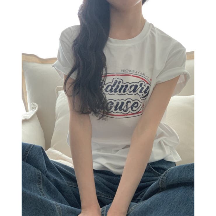 【3color】 ヴィンテージロゴプリントルーズTシャツ 半袖 | RAKUku | 詳細画像5 
