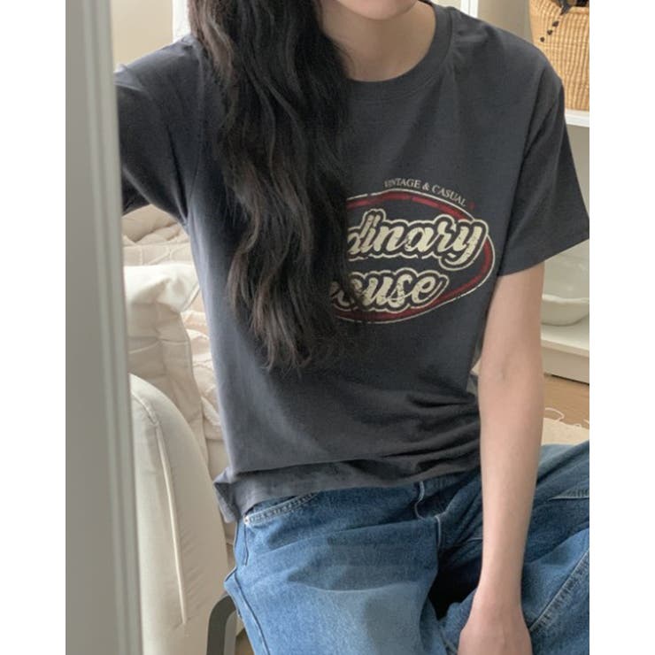 【3color】 ヴィンテージロゴプリントルーズTシャツ 半袖 | RAKUku | 詳細画像7 