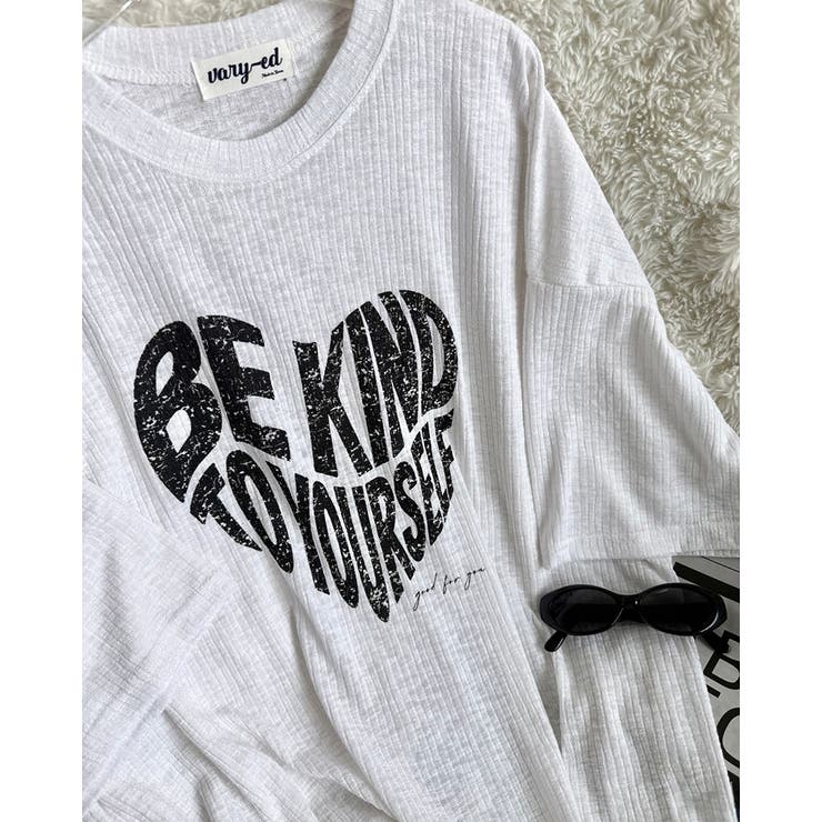 【3color】ハートロゴプリント 半袖Tシャツ レディース | RAKUku | 詳細画像3 