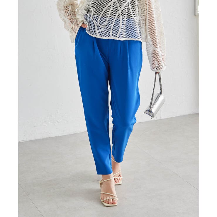 ロイヤルブルー | 美脚シルエットタックパンツ | RANAN