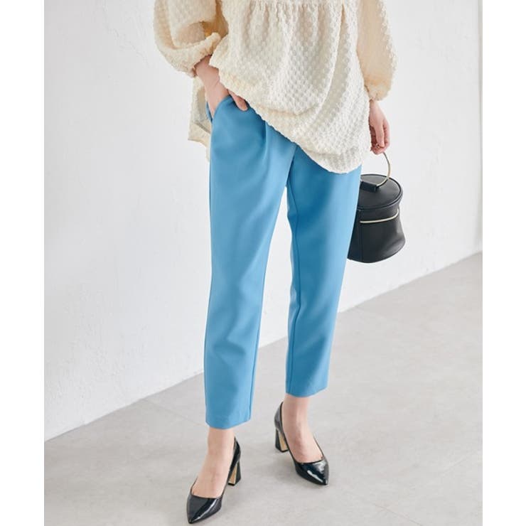 ダークブルー | 美脚シルエットタックパンツ | RANAN