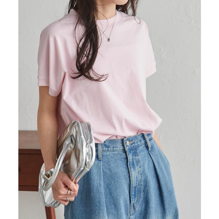 ピンク | 綿１００％ひんやりＵＶカットプチハイネックTシャツ | RANAN