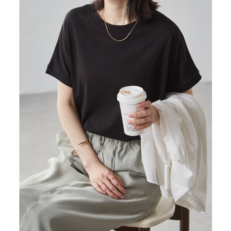 ブラック | 綿１００％ひんやりＵＶカットプチハイネックTシャツ | RANAN