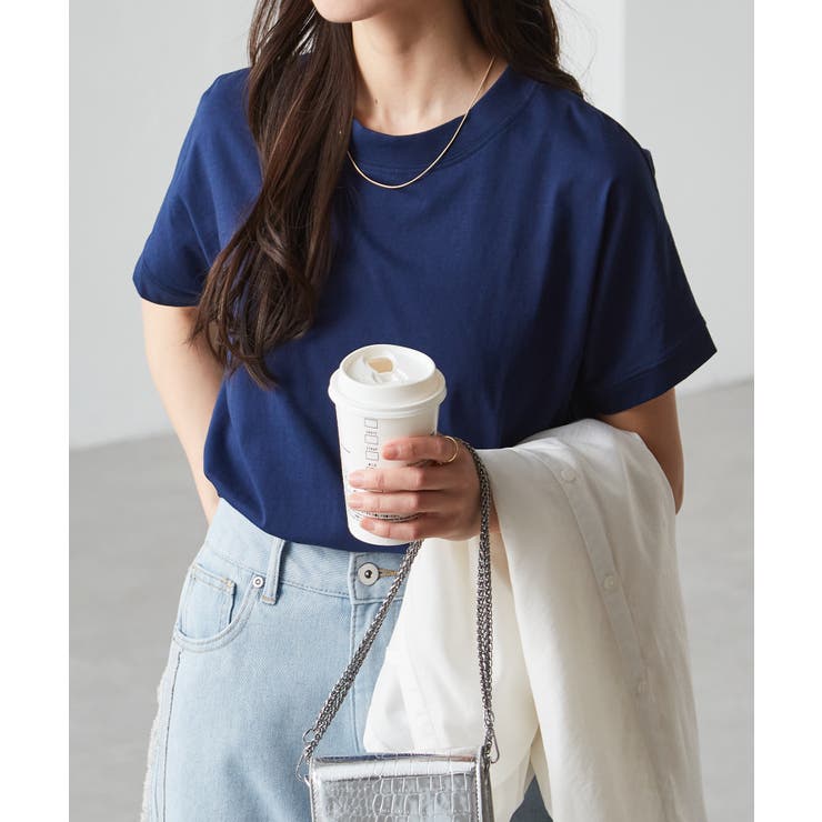 ネイビー | 綿１００％ひんやりＵＶカットプチハイネックTシャツ | RANAN