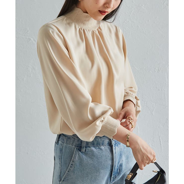 スカラップリブニット使いブラウス | RANAN | 詳細画像13 