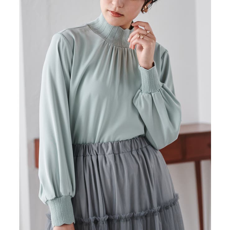 スカラップリブニット使いブラウス | RANAN | 詳細画像16 