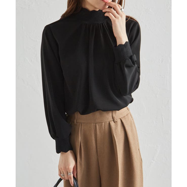 スカラップリブニット使いブラウス | RANAN | 詳細画像2 