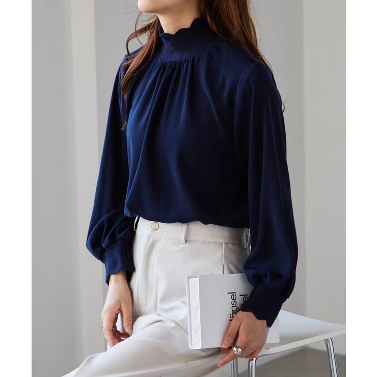 スカラップリブニット使いブラウス | RANAN | 詳細画像20 