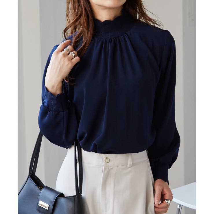 スカラップリブニット使いブラウス | RANAN | 詳細画像22 