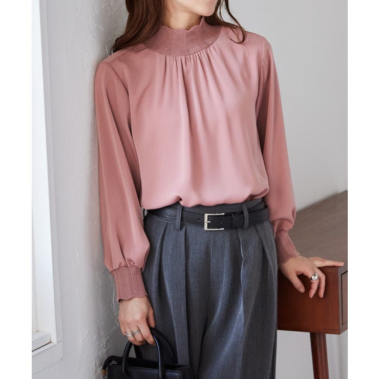 スカラップリブニット使いブラウス | RANAN | 詳細画像24 