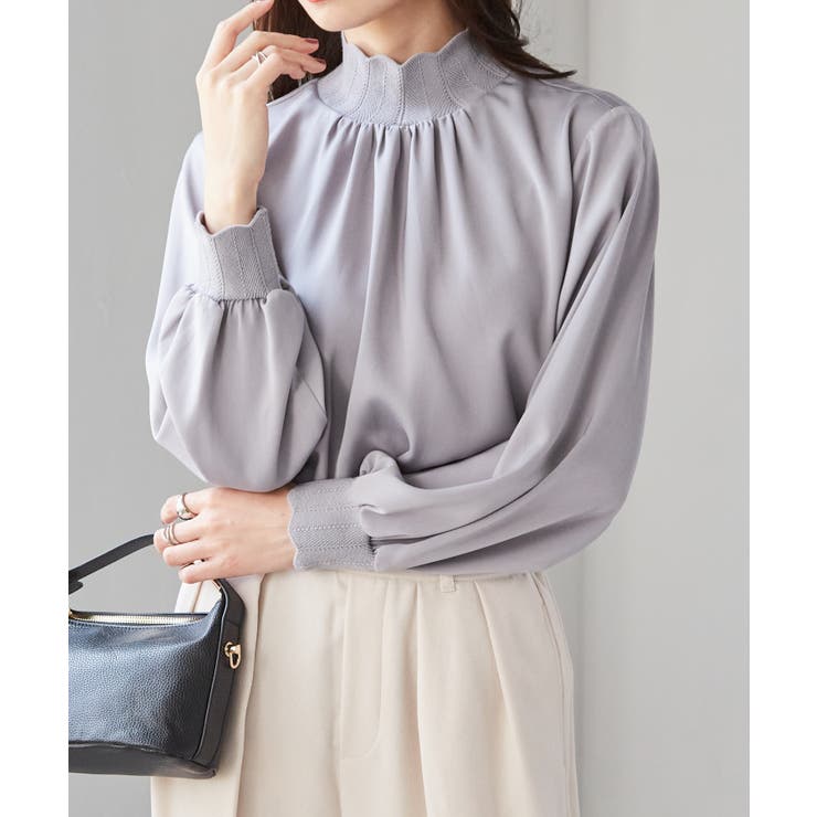 スカラップリブニット使いブラウス | RANAN | 詳細画像36 