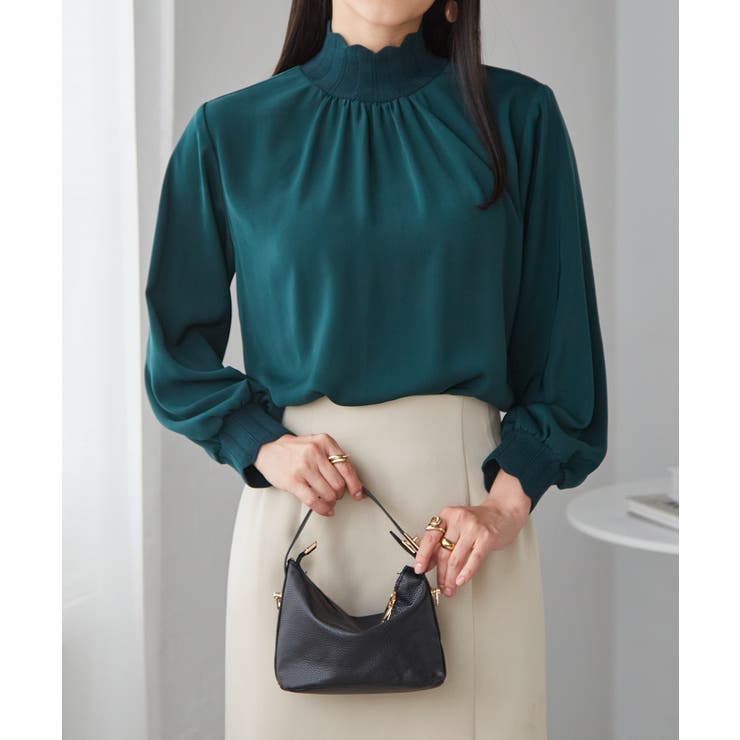 スカラップリブニット使いブラウス | RANAN | 詳細画像44 