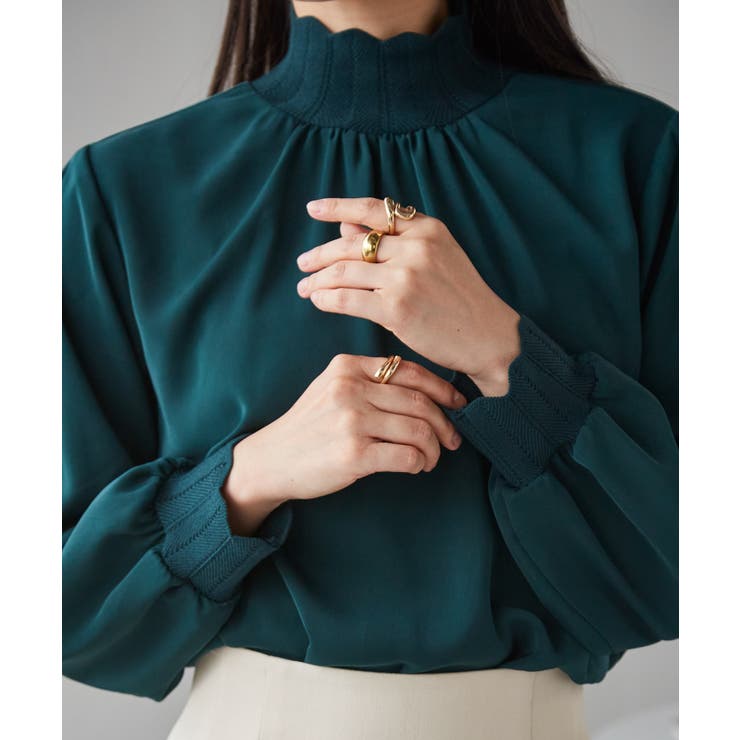 スカラップリブニット使いブラウス | RANAN | 詳細画像45 