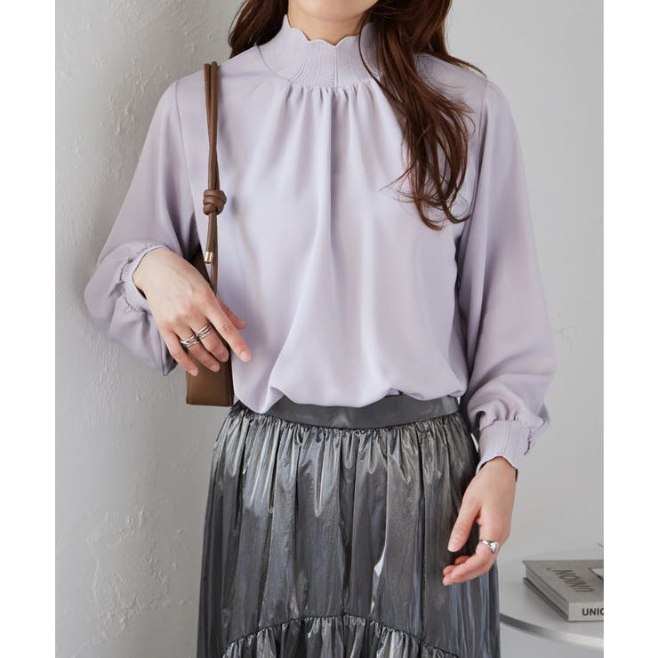 スカラップリブニット使いブラウス | RANAN | 詳細画像50 