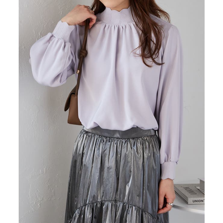 スカラップリブニット使いブラウス | RANAN | 詳細画像51 