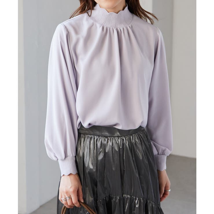 スカラップリブニット使いブラウス | RANAN | 詳細画像52 