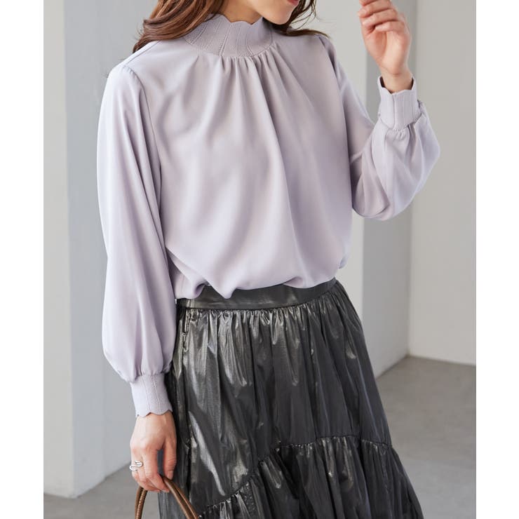 スカラップリブニット使いブラウス | RANAN | 詳細画像53 