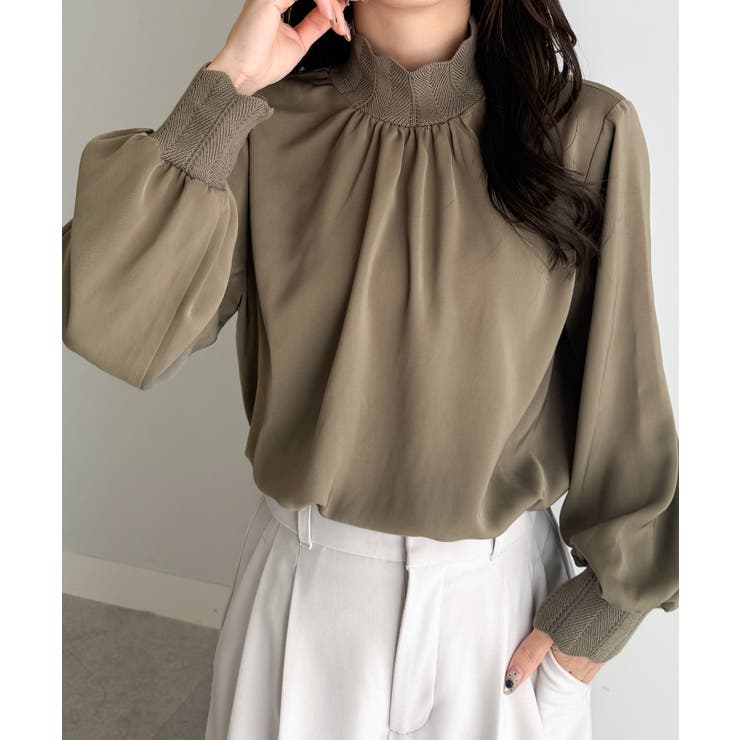 スカラップリブニット使いブラウス | RANAN | 詳細画像55 