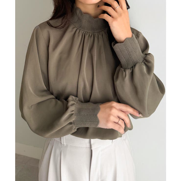 スカラップリブニット使いブラウス | RANAN | 詳細画像58 