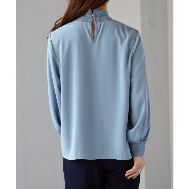 スカラップリブニット使いブラウス | RANAN | 詳細画像9 