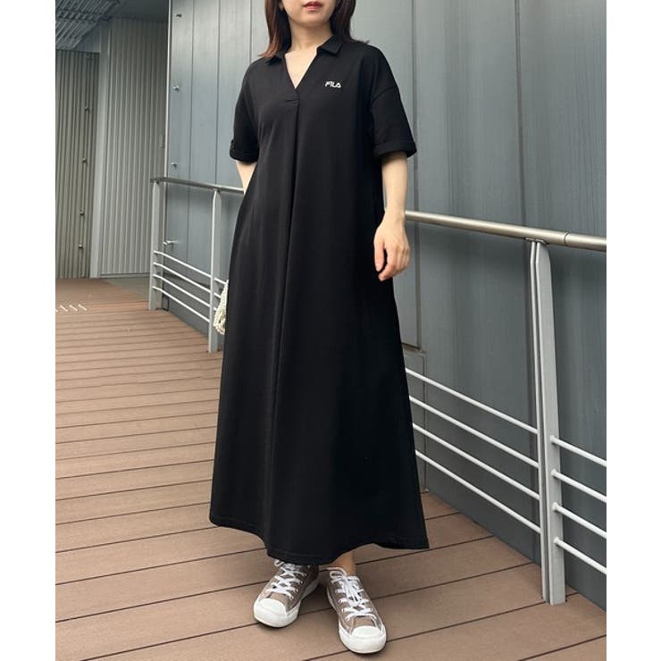 【M～LLサイズ展開】＜FILA フィラ＞カノコAラインフレアポロスキッパーワン… | RANAN | 詳細画像19 