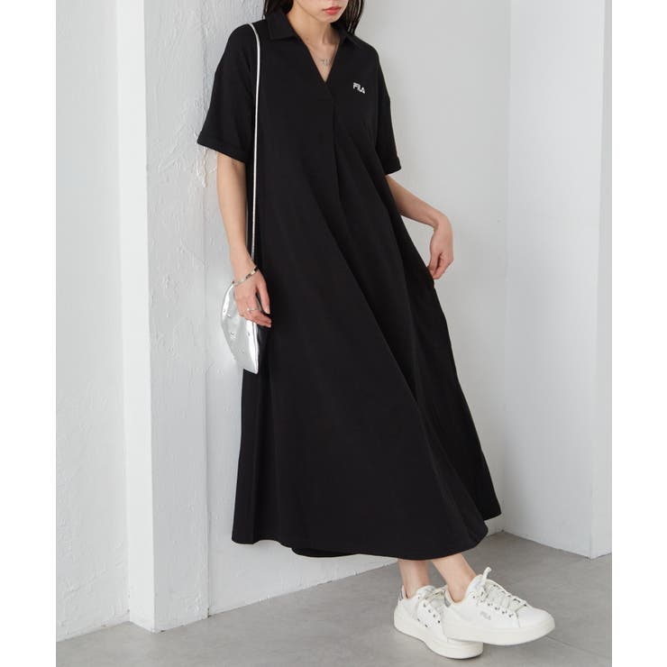 【M～LLサイズ展開】＜FILA フィラ＞カノコAラインフレアポロスキッパーワン… | RANAN | 詳細画像8 