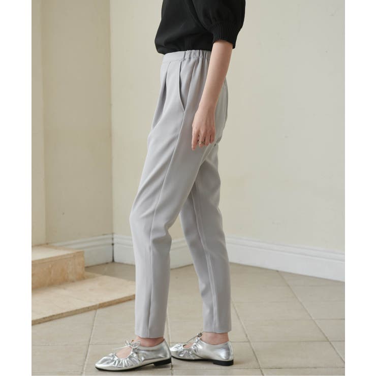 [低身長サイズ有]美脚シルエットタックテーパードパンツ 股下61㎝(UVカット … | RANAN | 詳細画像20 