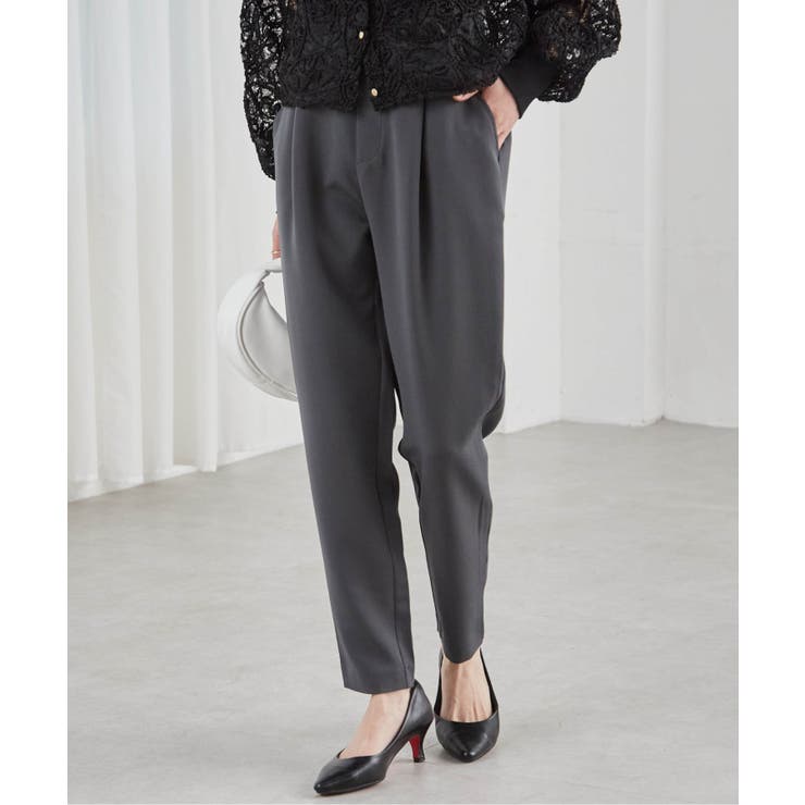 [低身長サイズ有]美脚シルエットタックテーパードパンツ 股下61㎝(UVカット … | RANAN | 詳細画像25 