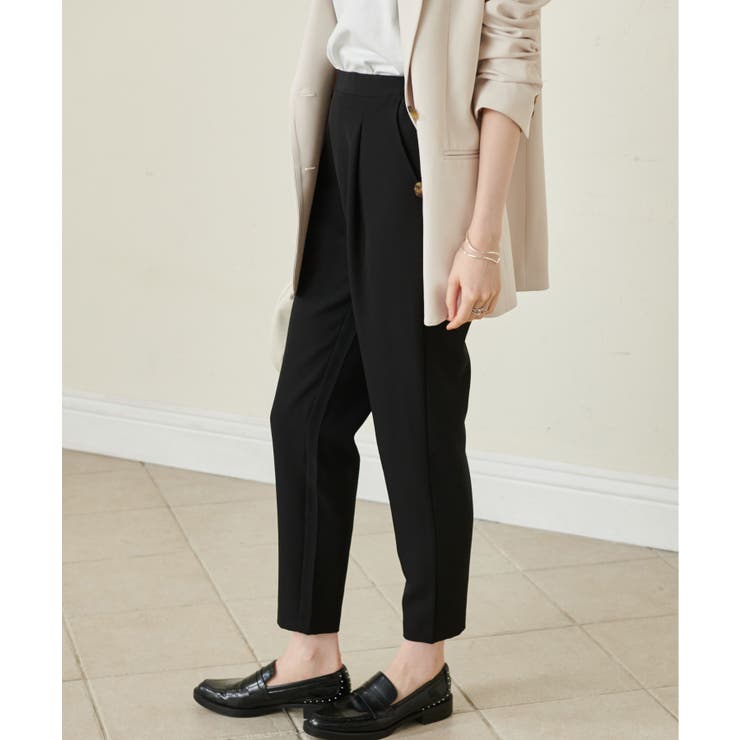 [低身長サイズ有]美脚シルエットタックテーパードパンツ 股下61㎝(UVカット … | RANAN | 詳細画像3 