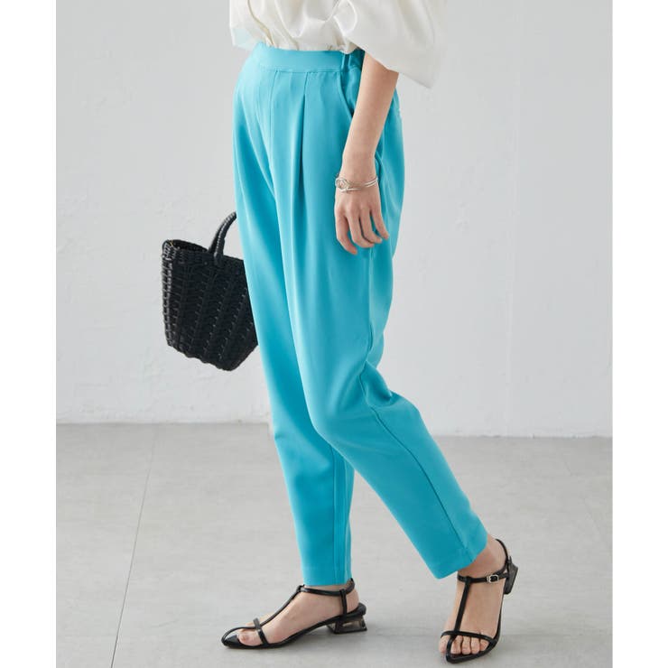 [低身長サイズ有]美脚シルエットタックテーパードパンツ 股下61㎝(UVカット … | RANAN | 詳細画像31 