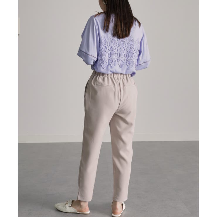 [低身長サイズ有]美脚シルエットタックテーパードパンツ 股下61㎝(UVカット … | RANAN | 詳細画像37 