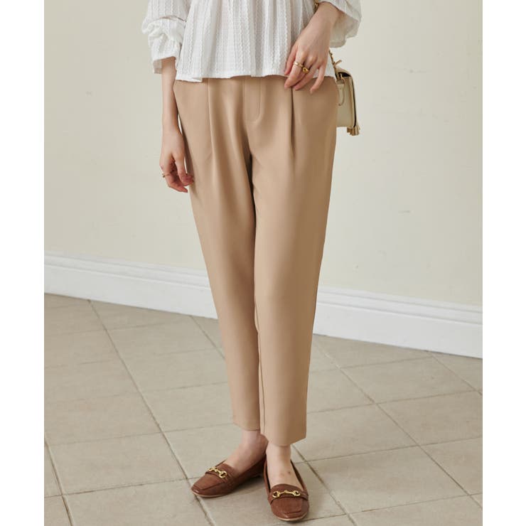 [低身長サイズ有]美脚シルエットタックテーパードパンツ 股下61㎝(UVカット … | RANAN | 詳細画像40 