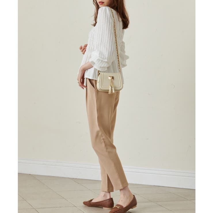 [低身長サイズ有]美脚シルエットタックテーパードパンツ 股下61㎝(UVカット … | RANAN | 詳細画像42 