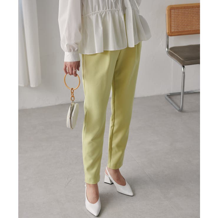 [低身長サイズ有]美脚シルエットタックテーパードパンツ 股下61㎝(UVカット … | RANAN | 詳細画像46 