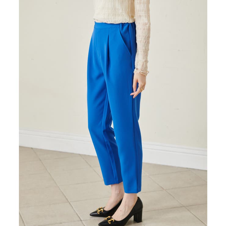 [低身長サイズ有]美脚シルエットタックテーパードパンツ 股下61㎝(UVカット … | RANAN | 詳細画像47 