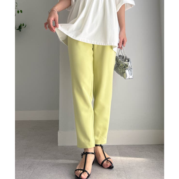 【S～5Lサイズ展開】美脚シルエットタックテーパードパンツ 股下61㎝(UVカッ… | RANAN | 詳細画像70 