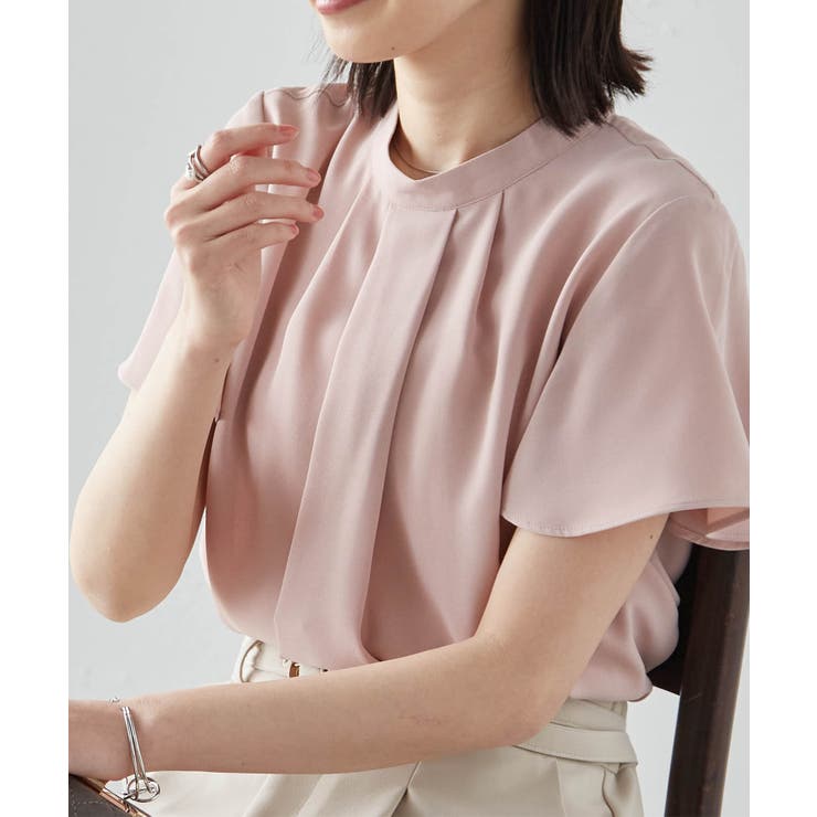 ピンク | 機能付タックデザインブラウス | RANAN