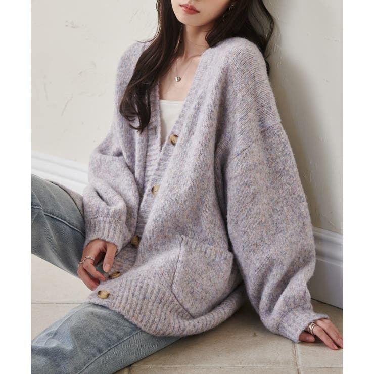 ライラック | カラーオーバーカーディガン | RANAN