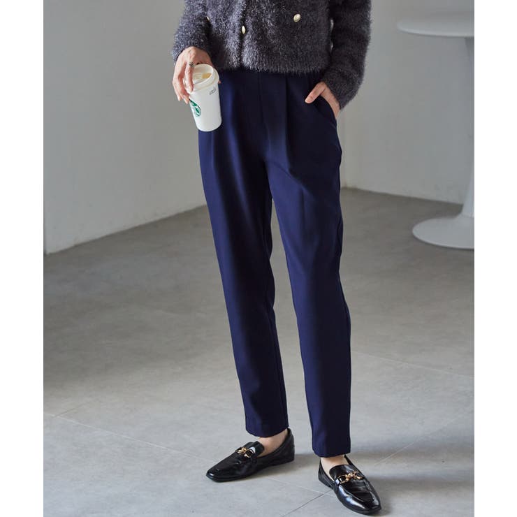 裏起毛美脚シルエットタックパンツ | RANAN | 詳細画像10 